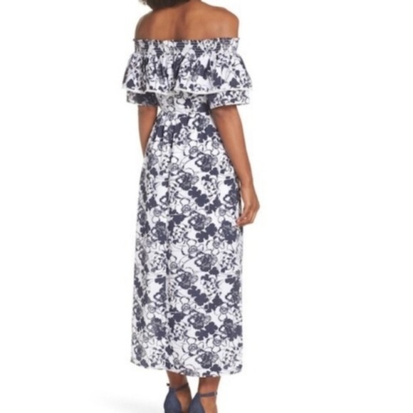 Chelsea28 summer off the shoulder ruffle maxi floral dress size 4 - Picture 3 of 16